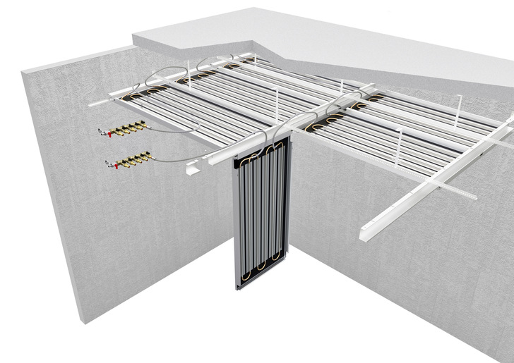 Zehnder: Einhängesystem HO500 für Klimadecken.