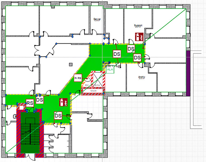 Weise Software: Die Software Fluchtplan wurde um das Modul Brandschutzpläne erweitert.