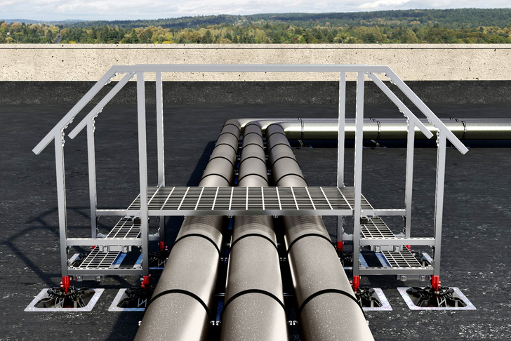 fischer: Flachdachfuß-System.