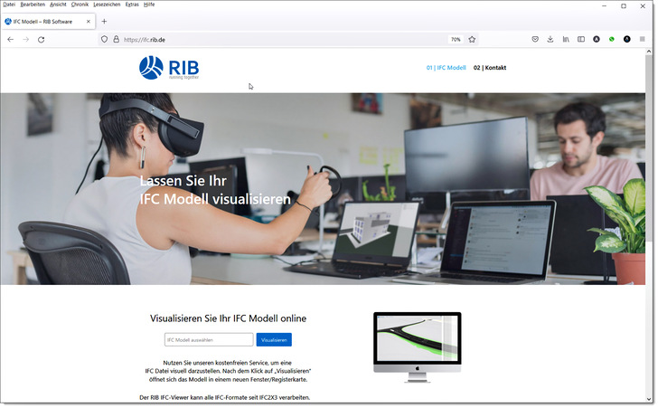 RIB: Kostenfreier Service zur Visualisierung von IFC-Modellen.
