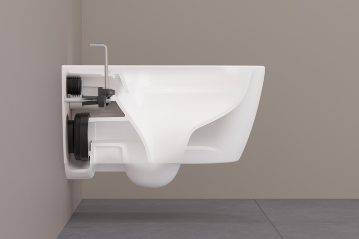 Geberit: iCon-WC mit „Easy Fast Fix“-Befestigung. - © Geberit
