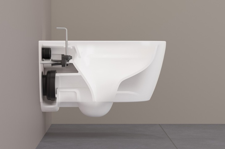 Geberit: iCon-WC mit „Easy Fast Fix“-Befestigung.