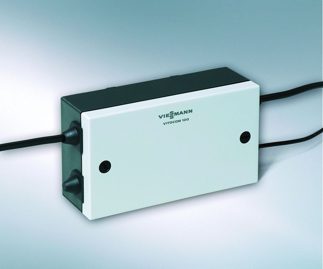 Viessmann: Vitocom 100 mit GSM-Technik ermöglicht die Fernbedienung per Handy.