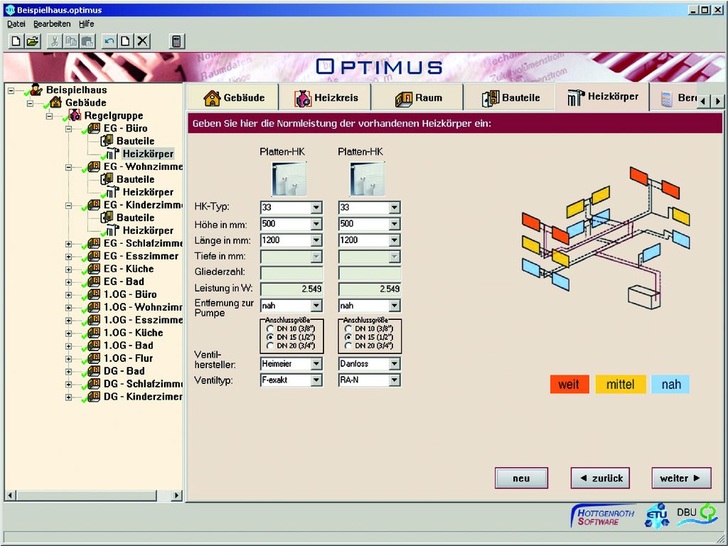 Optimus: Hydraulischer Abgleich ohne das Rohrnetz genau zu erfassen bzw. nachzubilden.
