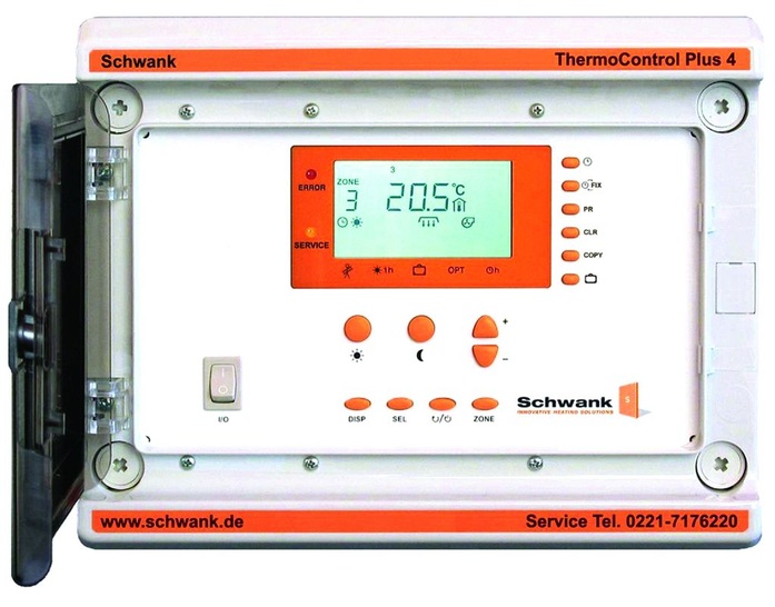 Schwank: Die Thermo­Control-Plus-Regelung ermittelt den optimalen Einschaltpunkt für die Hallenheizung. - © Schwank
