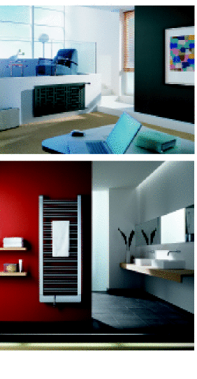 Blickfänger: Kermi Credo in Glanzsilber und Kermi Karotherm in Graphit. - © Kermi
 Blickfänger: Kermi Credo in Glanzsilber und Kermi Karotherm in Graphit.