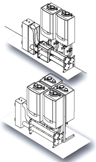 Oertli: Als 4er-Kaskade deckt der „GMR 4115 Condens“ jetzt bis zu 428 kW ab.