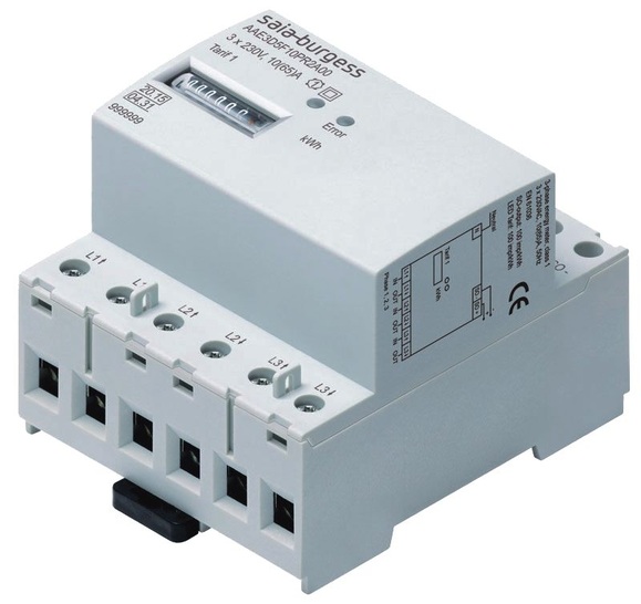 Saia-Burgess: Eichfähiger Drehstromzähler AAE zur DIN-Schienenmontage. - © Saia-Burgess
 Saia-Burgess: Eichfähiger Drehstromzähler AAE zur DIN-Schienenmontage.