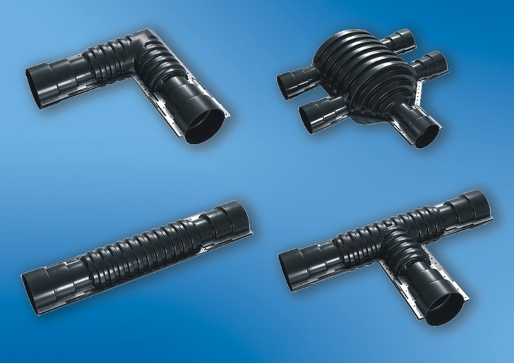 Uponor: Isoliersätze für vorgedämmte Kunststoffrohre.