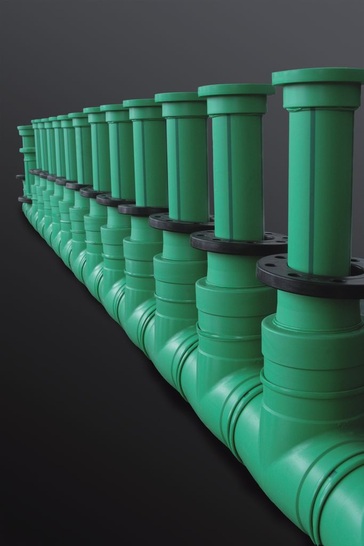 Aquatherm: Werkseitig hergestellte Verteiler nach Kundenanforderung.