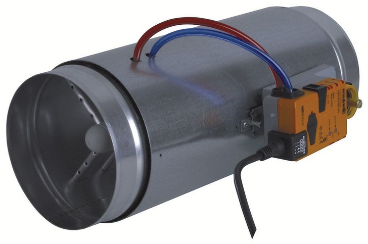 Schako: Volumenstromregler mit nur 6 mm dicker Schalldämpfung.