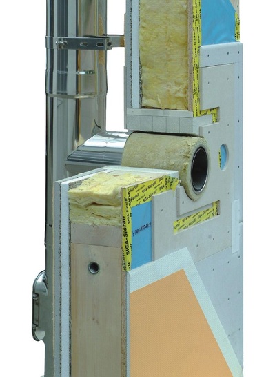 Raab: Zugelassene Wanddurchführung mit kleinen Außenmaßen für Abgasanlagen.