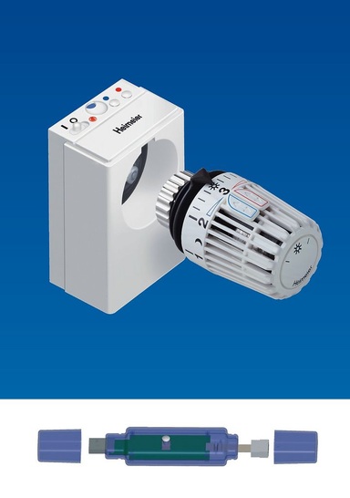Heimeier: Raumtemperaturregler E-Pro und E-Pro-Stick zur schnellen Programmierung.