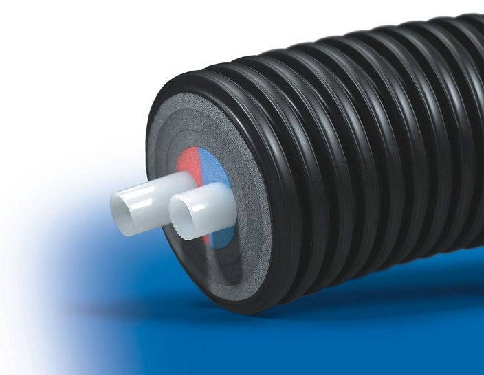 Uponor: Die flexiblen, vorgedämmten Thermo Twin Rohre zum Heizwassertransport haben die Zulassungsprüfungen der Kiwa N.V. durchlaufen.