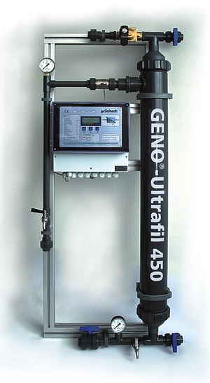 Grünbeck: Ultrafiltrationsanlage Geno-Ultrafil 450 zur Eigenwasserversorgung.