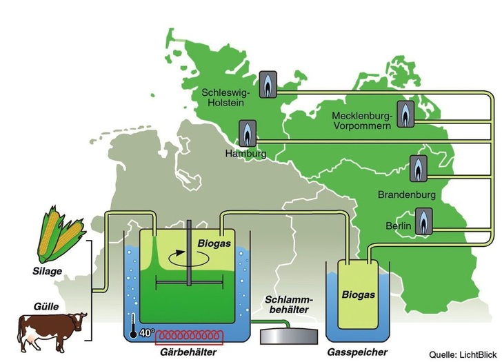 LichtBlick bietet ein Biogas-Erdgasgemisch zum Heizen an.