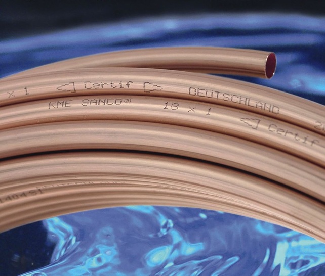 KME: KIWA-Untersuchung ergibt geringeres Legionellenrisiko bei Trinkwasserinstallationen aus Kupfer.