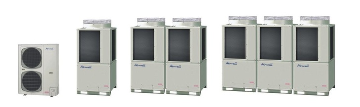 Airwell: Außengeräte des Modularsystems VRF FlowLogic.