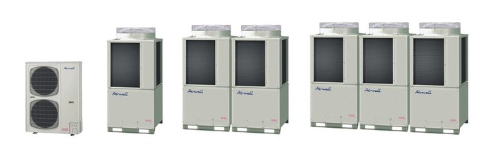 Airwell: Außengeräte des Modularsystems VRF FlowLogic. - © Airwell
