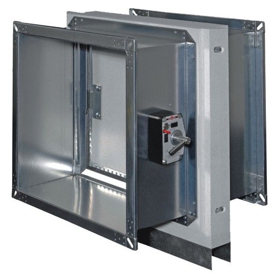 Wildeboer: Wartungsfreie Brandschutzklappe FK90, Baureihe 92, mit Einbaurahmen ER4.