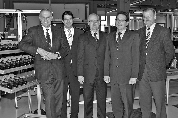 Günter Stoll, Peter Lachenmeir, Edwin Bauermann-Roos, Hans Willbold, Walter Ernst - © Grünbeck
