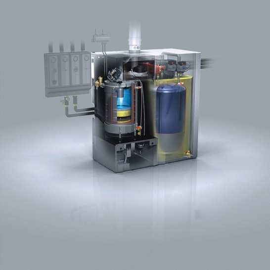 Wolf: Öl-Brennwertkessel und Schichtenspeicher kombiniert.