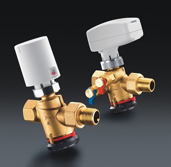 Oventrop: Cocon-Q-Regulierventile für elektromotorische und -thermische Stellantriebe.