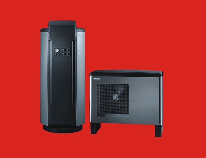 Nibe: Warmwasserzentrale EVP 500 und Außenluft-Wärmepumpe Fighter 2020.