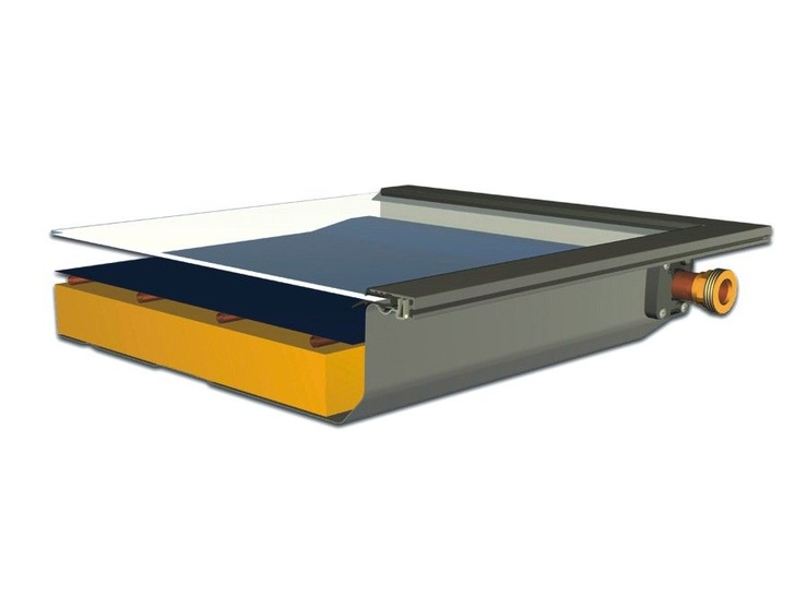 BTD: Schnitt durch den Wannenkollektor Primasol PS-WK 1.