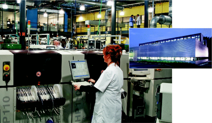 Sämtliche Elektronikkomponenten für alle Wilo-Produk­tionsstätten weltweit werden seit 2001 in der hochmodernen Elektronikfertigung am Standort Dortmund hergestellt. Mehr als 145 hochqualifizierte Mitarbeiter produzieren hier auf einer Fläche von über 1600 m² elektronische Systeme für Pumpen.