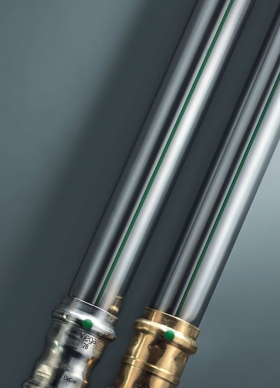 Das neue Viega Sanpress-Rohr 1.4521 ist für die Trinkwasser-Installation DVGW-zertifiziert und in den Dimensionen 12 bis 108 mm erhältlich. - © Viega
