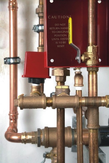 Sprinkler-Modellanlage im Haus 1.