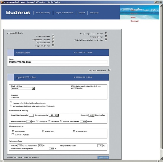 Buderus: Internet-Software „Logasoft WP online“. - © Buderus
