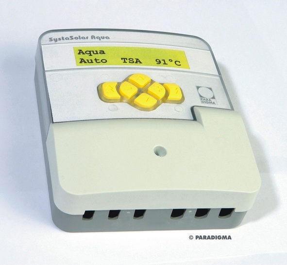 Paradigma: Solarregler SystaSolar Aqua mit neuartigem System zur umfangreichen Funktionskontrolle.