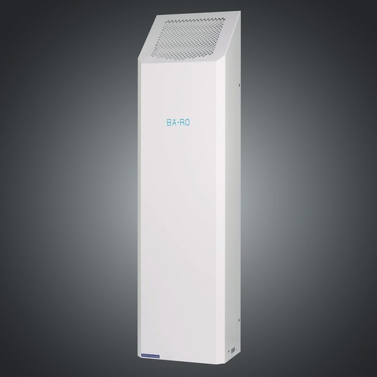 Bäro: AirCom O2 ­eliminiert Mikroorganismen in der Luft.