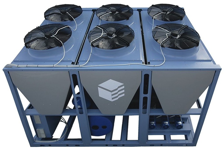 Walter Meier: Der luftgekühlte Kaltwasser­erzeuger Tetris kann zwei Wochen nach der Bestellung beim Kunden stehen.