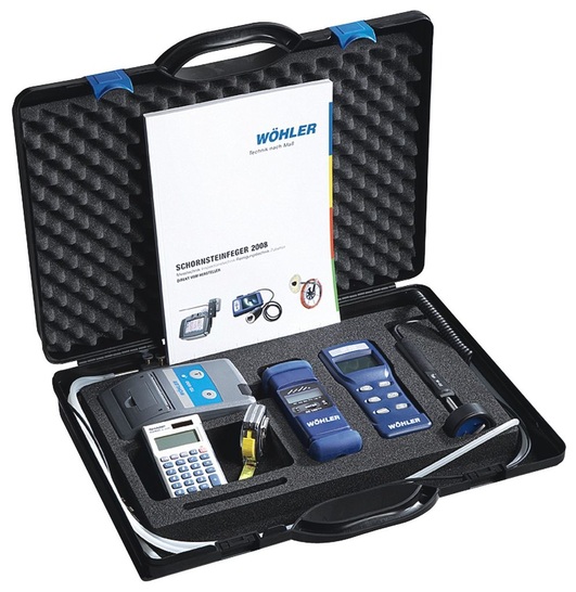 Wöhler „Energieeffizienz-Set“ zur Messung des Ventilationsverlusts und zur Strahlungsverlust­bestimmung an älteren Heizkesseln für den VdZ-Heizungs-Check nach DIN EN 153783).