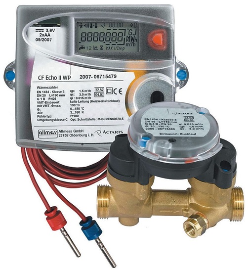 Allmess: Ultraschall-Wärmemengenzähler CF Echo II WP speziell für Wärmepumpen. - © Allmess
 Allmess: Ultraschall-Wärmemengenzähler CF Echo II WP speziell für Wärmepumpen.