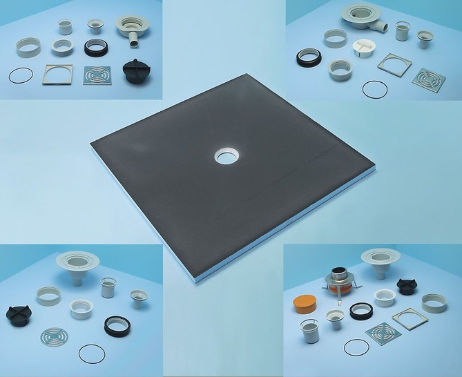 Die bodengleichen Duschelemente Wedi Fundo und die entsprechenden Abläufe sind nun auch separat erhältlich.