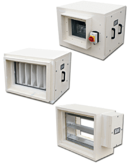 ZLT: Ventidrive-L90-Geräte mit bauaufsichtlichem Verwendbarkeitsnachweis für den Einbau innerhalb von L90-Lüftungsleitungen. - © ZLT
