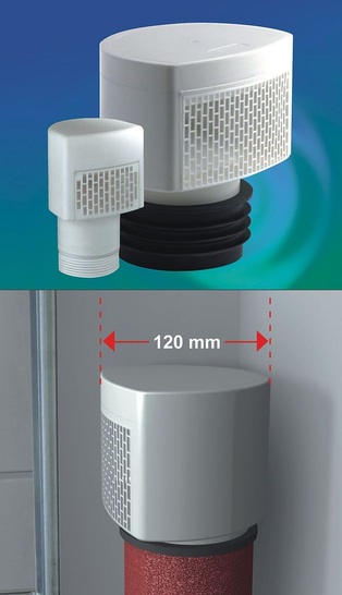 Dallmer: Mit nur 120 mm tiefe kann DallVent Maxi auch in Installationswänden eingebaut werden.