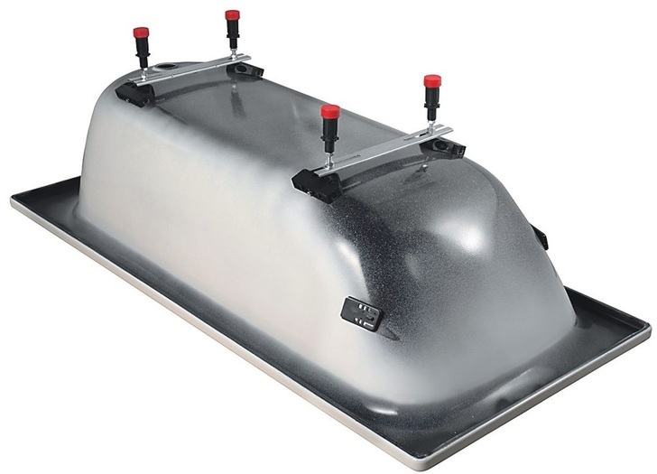 Mepa: Wannenfuß WSgrip für Kaldewei-Stahlbadewannen mit Nockenbefestigungen.