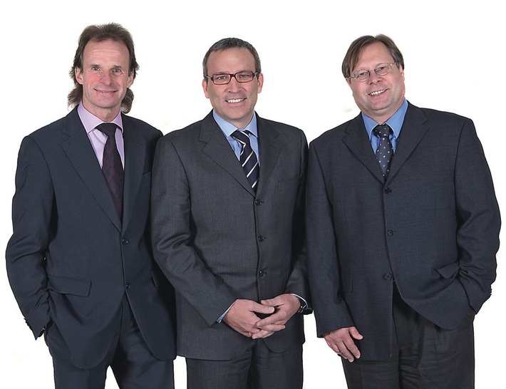 Die neue Geschäftsführung der Paradigma Deutschland GmbH (v.l.).: Klaus Taafel, Jürgen Korff und Martin Willige.