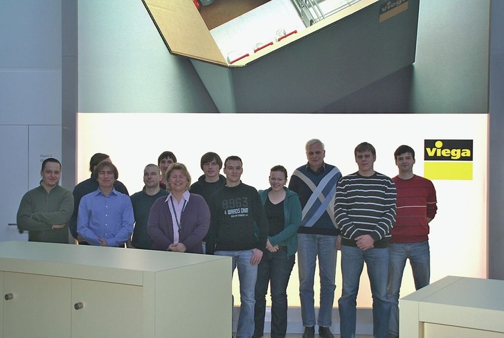 Anfang Januar konnten TGA-Studenten der HTW Dresden bei Viega ihre Ingenieurausbildung mit Informationen aus der Praxis erweitern. - © Trogisch
