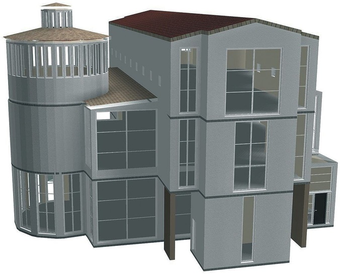 3D-Modell einer Bücherei. Das Ingenieurbüro PGT setzte hier zur energetischen ­Gebäudeuntersuchung auf die Planungssoftware DDS-CAD, die mit geringem ­Aufwand aus normalen Plänen ein virtuelles Gebäudemodell entstehen lässt. - © PGT
