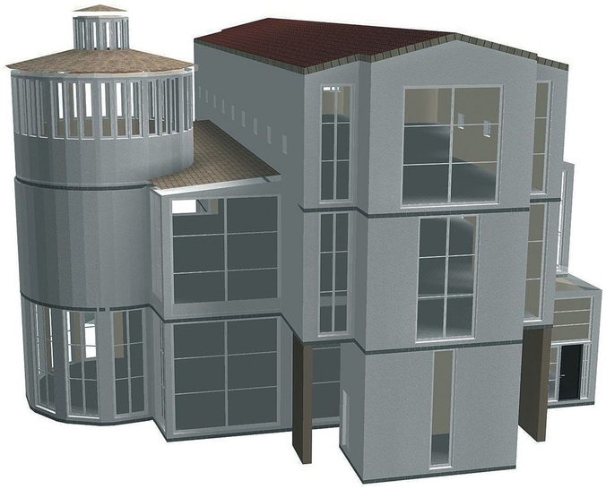 3D-Modell einer Bücherei. Das Ingenieurbüro PGT setzte hier zur energetischen ­Gebäudeuntersuchung auf die Planungssoftware DDS-CAD, die mit geringem ­Aufwand aus normalen Plänen ein virtuelles Gebäudemodell entstehen lässt.