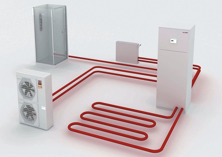 Mitsubishi Electric: Luft/Wasser-Wärmepumpe als anschlussfertiges Komplettsystem mit 13 Varianten.