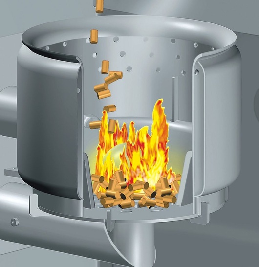Windhager: Beim neuen Pellet-Heizkessel BioWIN plus wurden durch die verbesserte Zuführung der Verbrennungsluft die Emissionswerte reduziert. - © Windhager
 Windhager: Beim neuen Pellet-Heizkessel BioWIN plus wurden durch die verbesserte Zuführung der Verbrennungsluft die Emissionswerte reduziert.