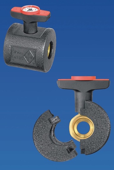 Für Globo- und Vario-Armaturen bietet Heimeier jetzt ein neues Dämmschalen-Programm mit Klick-Verschluss-System an. - © Heimeier
 Für Globo- und Vario-Armaturen bietet Heimeier jetzt ein neues Dämmschalen-Programm mit Klick-Verschluss-System an.