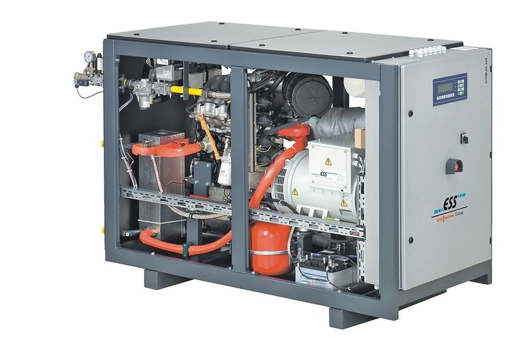 Viessmann: Mini-BHKW Vitobloc 200 Modul EM-18/36. - © Viessmann Werke
 Viessmann: Mini-BHKW Vitobloc 200 Modul EM-18/36.